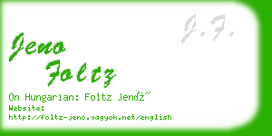jeno foltz business card